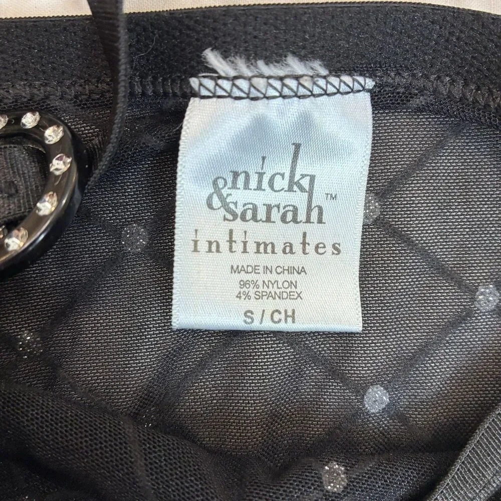Nick & Sarah Intimates black sheer nightgown Sz S whimsigoth sexy fairycore Y2K